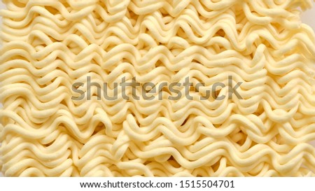 Texture of instant noodle, close up