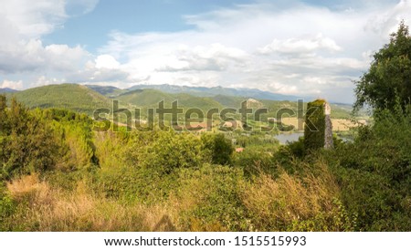 Landscape taken from the hill of the town of Piediluco Umbria.
