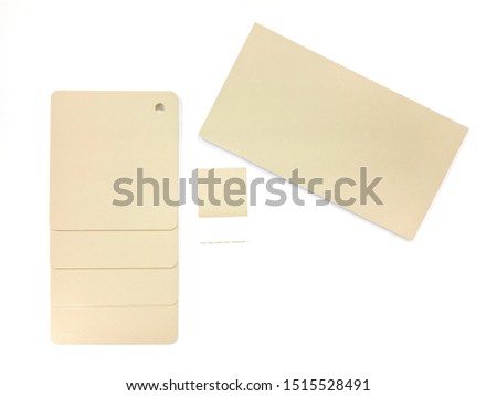 cream color on pantone paper with white background.design working color sample.