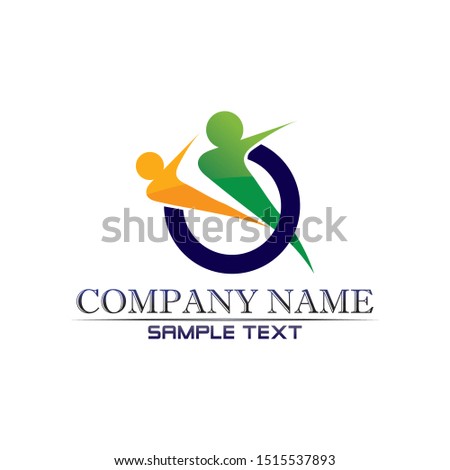 Community Care Logo People Icons In Circle Vector Concept Engagement Togetherness
