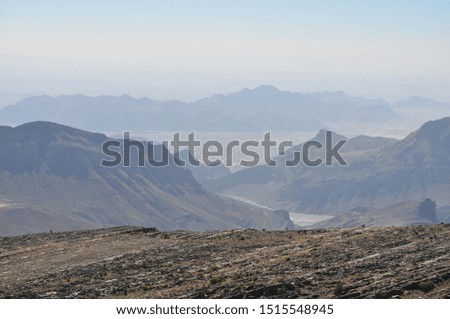 View of Jabal akhdar mountains