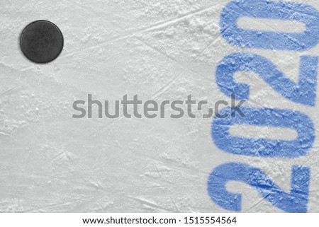Fragment of a conceptual sports background and accessory, hockey season