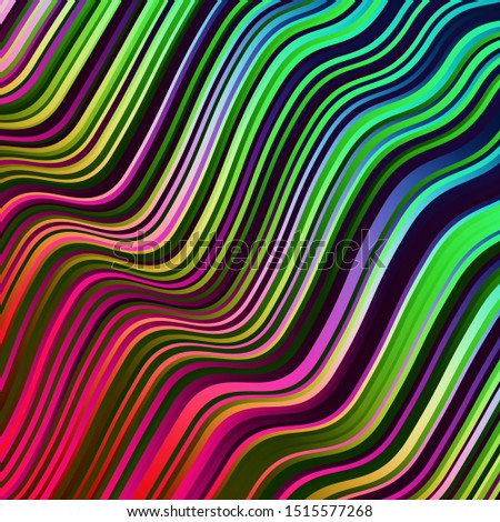Light Multicolor vector pattern with lines. Illustration in abstract style with gradient curved.  Pattern for booklets, leaflets.