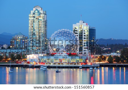 Vancouver at night Royalty-Free Stock Photo #151560857