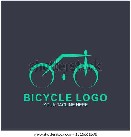 Bicycle logo design template.  Cycling race vector icon illustration