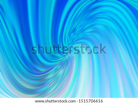 Light BLUE vector template with bent lines. A vague circumflex abstract illustration with gradient. A completely new marble design for your business.