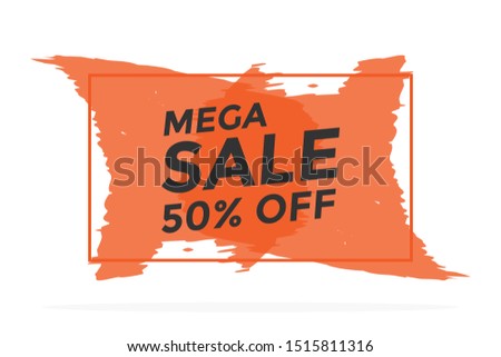 Modern Mega Sale Sale Banner and Poster Background Vector. Editable Text and Color.