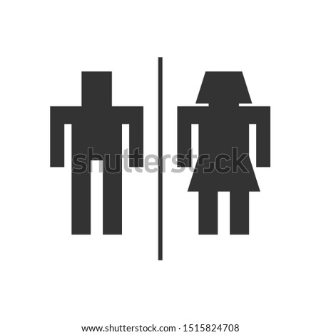 Toilet icon black on white background. vector Illustration. symbol. logo design