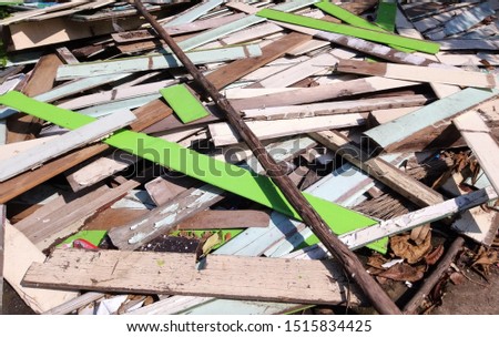 Garbage from scrap wall boards Waiting for reuse Royalty-Free Stock Photo #1515834425