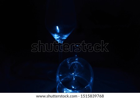 Two glass of wine with dark effect
