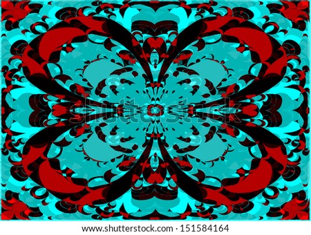 Interior  multi-colored butterfly,  mosaic, background for wall-paper, butterfly. Vector. Drawn by hand