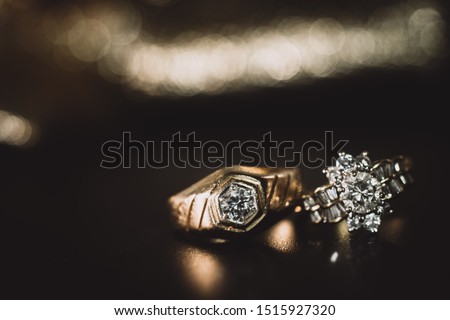 Wedding rings,vintage picture style,Beautiful toned picture
