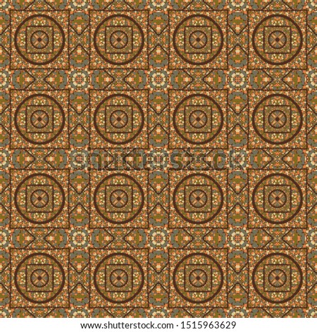 Seamless pattern. Quadrilateral elements. The colors of rusty iron.