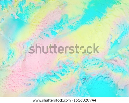 Rainbow ice cream surface pastel candy background