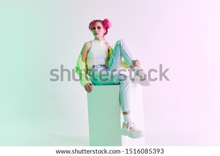 woman model in beautiful stylish clothes
