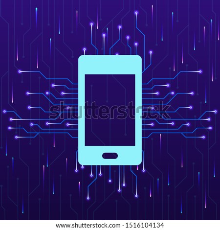 Mobile new technology vector icon. New mobile technology concept vector illustration. Mobile new technology vector icon