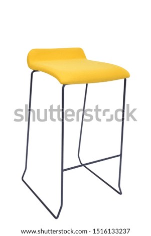 Yellow Modern Chair on white background