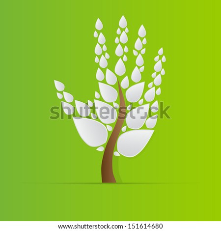 Hand shaped tree,Vector