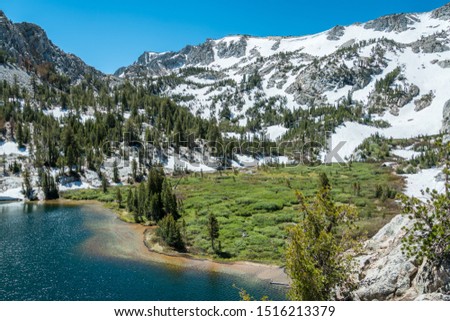 Amazing views of several Alpine Lakes at Mammoth Lakes area in California