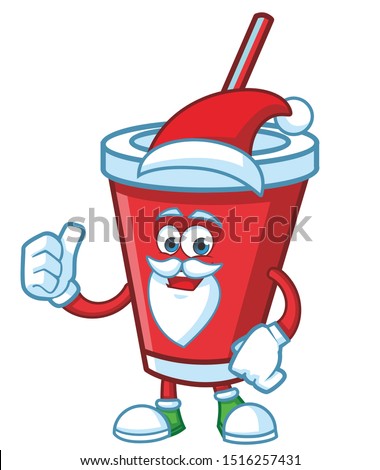 christmas Soft Drink mascot  character vector design