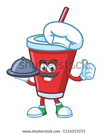 chef Soft Drink mascot  character vector design