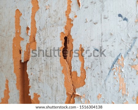 Weathered wall Caused by oldness Very old, used for a long time and not being repaired. Royalty-Free Stock Photo #1516304138