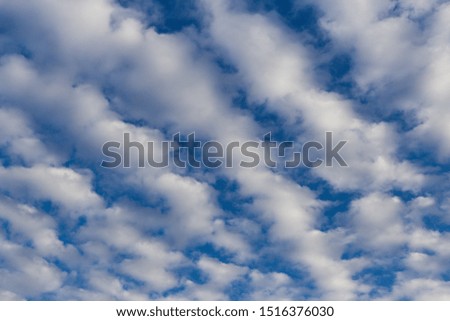 Beautiful white clouds in blue sky background in the morning
