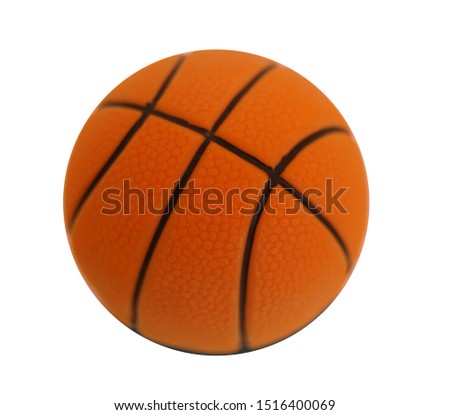 An orange basketball isolated on white background