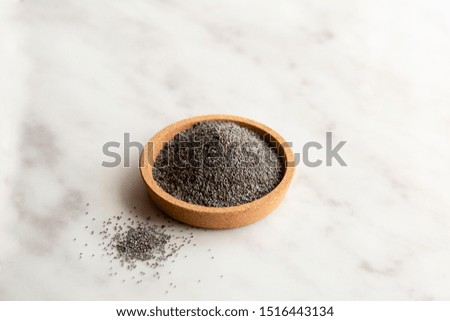 Collected poppy seeds from a flower. Poppy seed dressing for baking