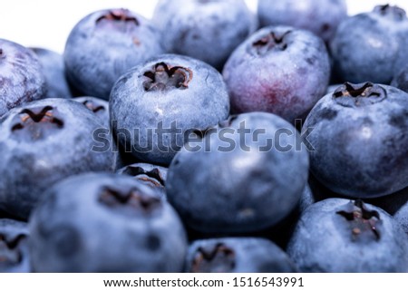 macro photo of blueberry fruit in artistic composition