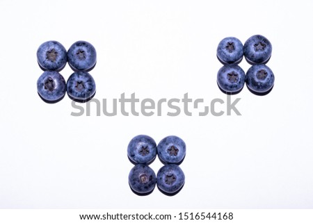 macro photo of blueberry fruit in artistic composition