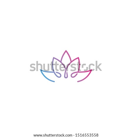 Beauty Vector Lotus flowers design logo Template icon
