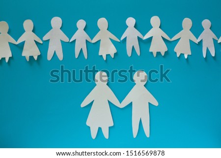 Adopt a child concept image. Family with adopted child