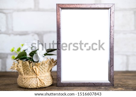 Vertical A4 Frame Mockup with plant