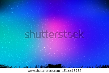 Light Blue, Red vector texture with milky way stars. Shining illustration with sky stars on abstract template. Pattern for astrology websites.