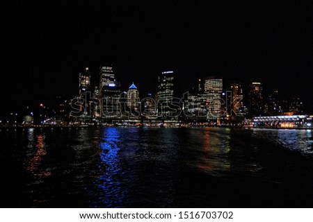a night view of Sydney Harbor