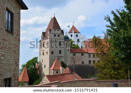 Landshut / Germany - 07.29.2018: View on the historical Fortress TRAUSNITZ in Landshut, Bavaria, Germany Royalty-Free Stock Photo #1516791431
