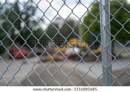 Wire Fence Blocking Construction Site