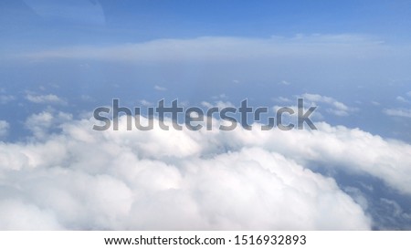 blue and sky with cloud.

