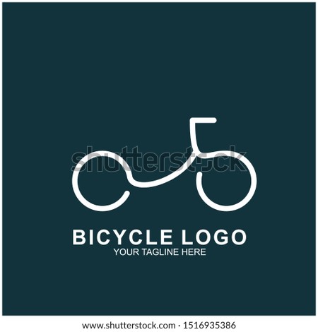 Bicycle logo design template.  Cycling race vector icon illustration