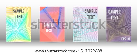 Minimum vector coverage. Abstract cover. Positive design template. Creative backgrounds with abstract gradient linear waves to create a fashionable  banner, poster.