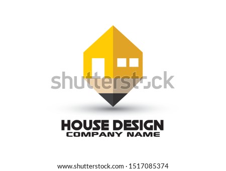 House concept logo design in vector format