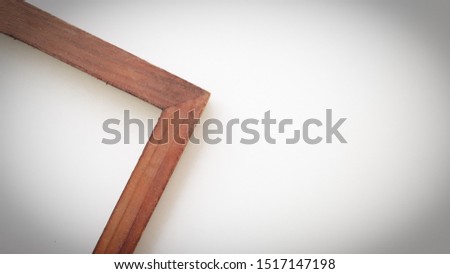 Close up vintage wood frame on white backgroun.