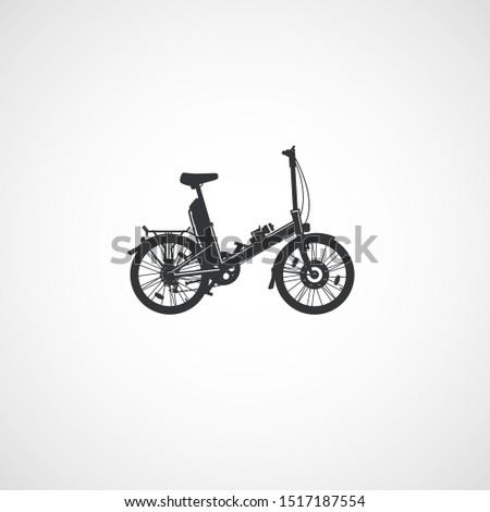 Electric city folding bicycle, vector.