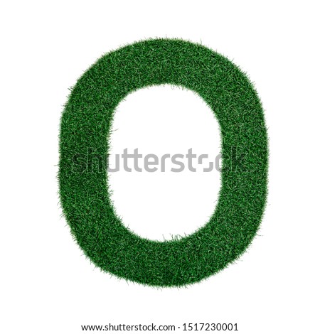 Number 0 null made of grass - aklphabet green environment nature ecology