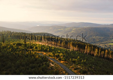 View from lookout tower in Czech Republic