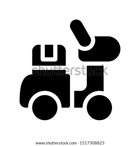Simple delivery scooter icon vector illustration
