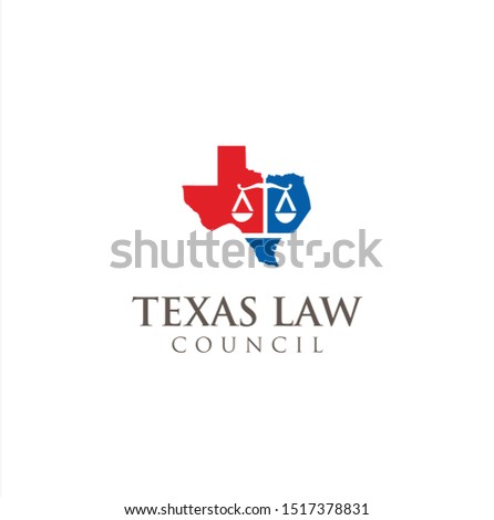 america Texas map Law Firm Logo Design Corporate Jury and Justic