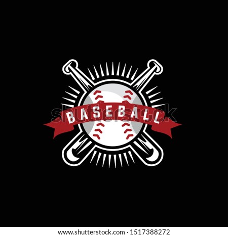  baseball sport badge logo design template and some elements For logos, badge, banner, emblem, label, insignia, T-shirt screen and printing