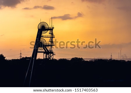 View of the disused coal mine Ewald in the Ruhr area in Germany Royalty-Free Stock Photo #1517403563